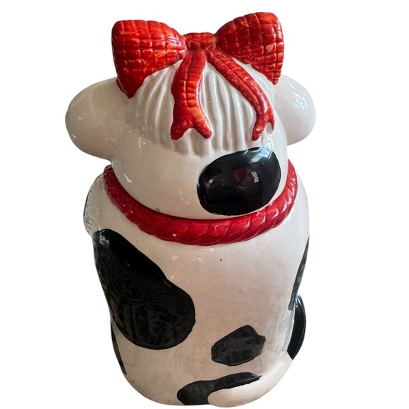 VTG Black & White Cow Ceramic Cookie Jar - Picture 7 of 10